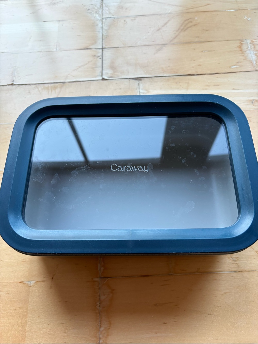 Caraway 6.6 Cup Medium Ceramic Coated Food Storage Container in Navy